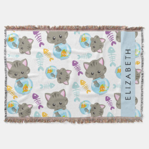 Manta Patrón De Gatos, Gatos Cutos, Gatitos, Tu Nombre