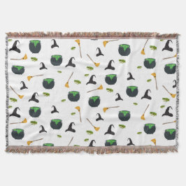 Manta Patrón de Halloween de Broom Caldron