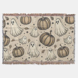 Manta Patrón de Halloween de fantasías y calabazas (2)