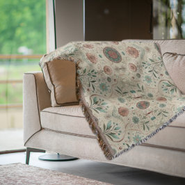 Manta Patrón de hierba de Boho