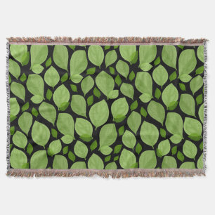 Manta Patrón de hierba de hoja de la Cuenca Verde