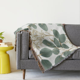 Manta Patrón de hojas de eucalipto