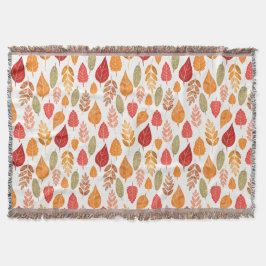 Manta Patrón de hojas otoñales pintadas