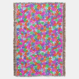 Manta Patrón de Ilustracion floral de flores multicolore