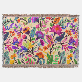 Manta Patrón de impresión de flores de Ilustracion flora