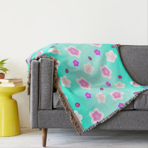 Manta Patrón de la flora púrpura del gradiente de la pri