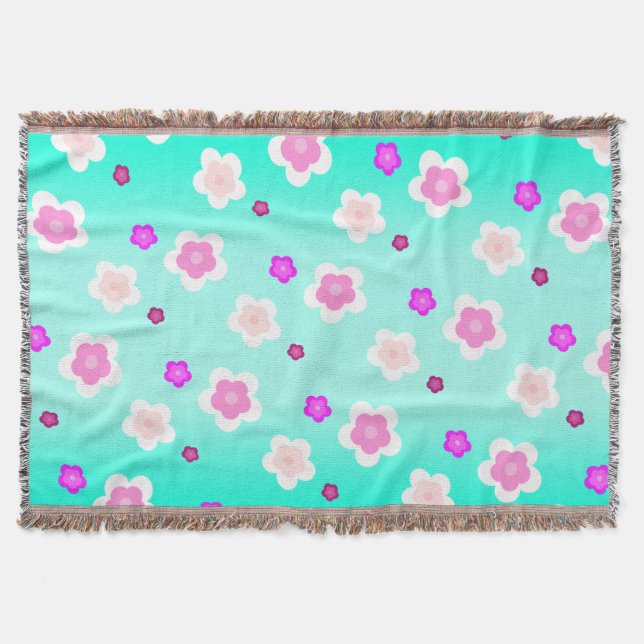 Manta Patrón de la flora púrpura del gradiente de la pri (Anverso)