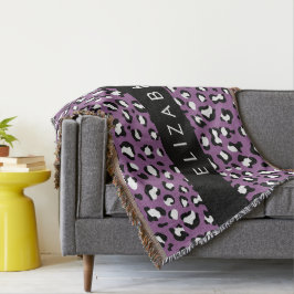 Manta Patrón de leopardo, puntos, leopardo morado, tu no