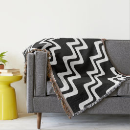 Manta Patrón de línea de doble color Zig Zag diagonal