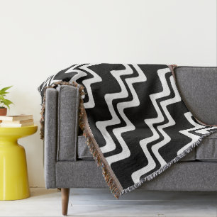 Manta Patrón de línea de doble color Zig Zag diagonal