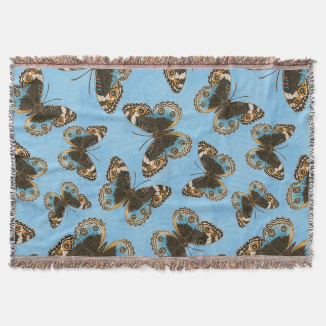 Manta Patrón de mariposa de Blue Pansy (Anverso)