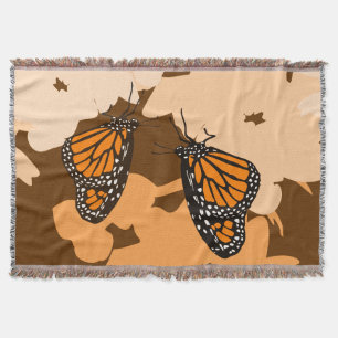 Manta Patrón de mariposa monarca vibrante Naranja alimen