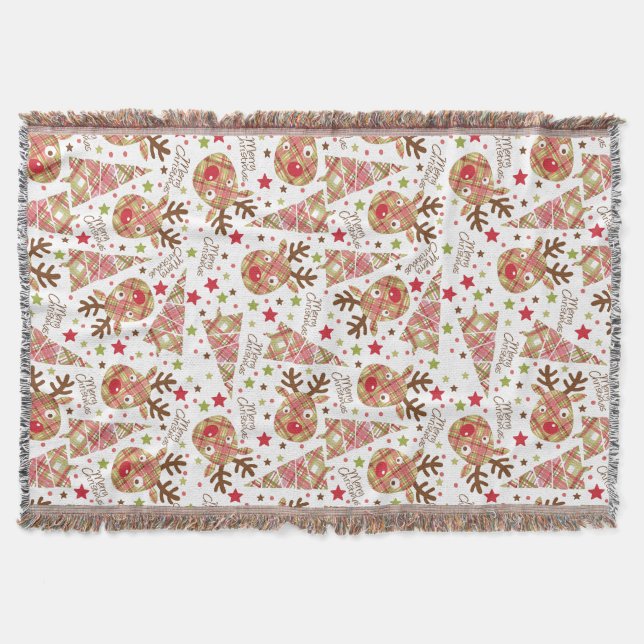 Manta Patrón de Navidad Homespun Merry (Anverso)