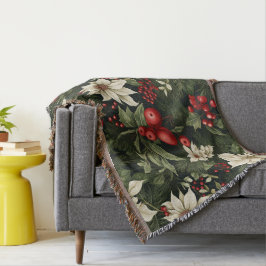 Manta Patrón de Navidades botánicos