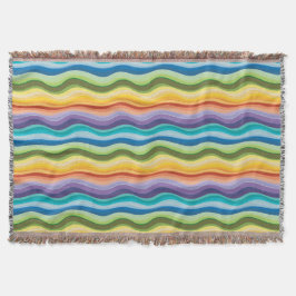 Manta Patrón de ondas multicolores 2