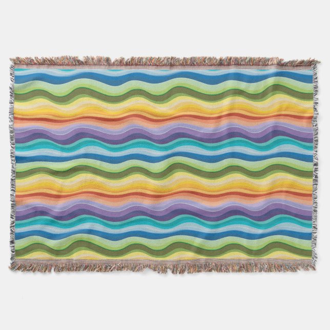 Manta Patrón de Ondulaciones Multicolores 2 (Anverso)