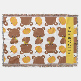 Manta Patrón De Osos, Osos Cubiertos, Calabaza, Su Nombr