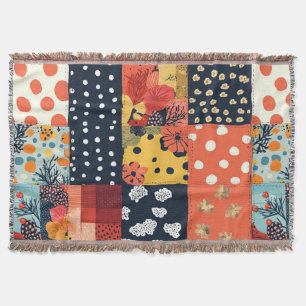 Manta Patrón de parchwork floral vintage (5)