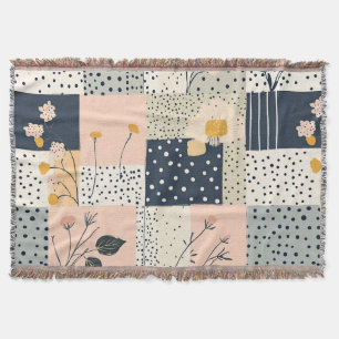 Manta Patrón de parchwork floral vintage - Pastel (5)