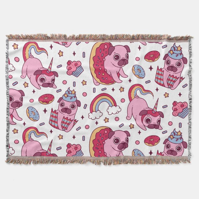 Manta Patrón de perro lindo para amantes de los perros (Anverso)