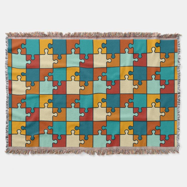 Manta Patrón de piezas de rompecabezas de rompecabezas v (Anverso)