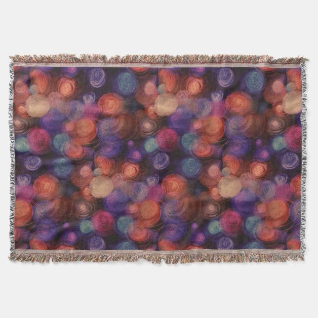 Manta Patrón de puntos de polka acuarela + tus ideas (Anverso)