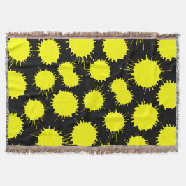 Manta Patrón de ranura - Amarillo sobre negro