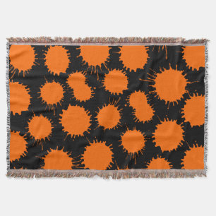 Manta Patrón de ranura - Naranja en negro