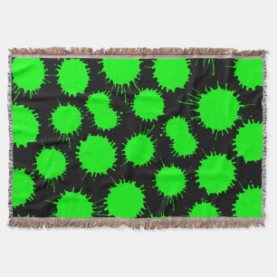 Manta Patrón de ranura - Verde sobre negro