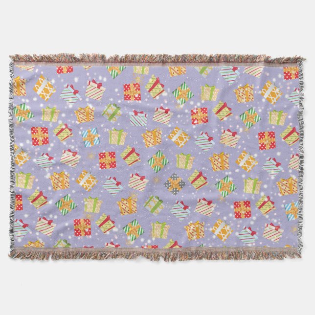 Manta patrón de regalos de Navidad (Anverso)