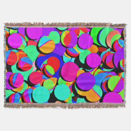 Manta Patrón de retro vibrante colorido