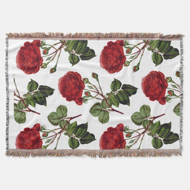 Manta Patrón de Rosas Rojas (Anverso)