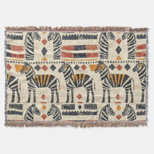 Manta Patrón de safari tribal cebra boho