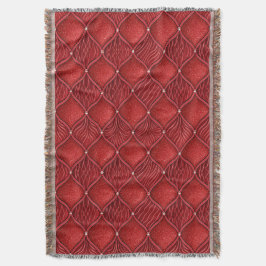 Manta Patrón de San Valentín rojo glam Art Deco