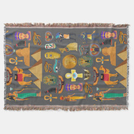 Manta Patrón de símbolo jeroglífico egipcio faraón