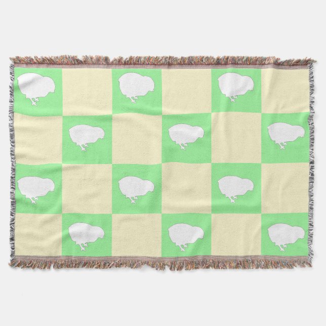 Manta Patrón de tablero de cheques de Pascua con motivo  (Anverso)