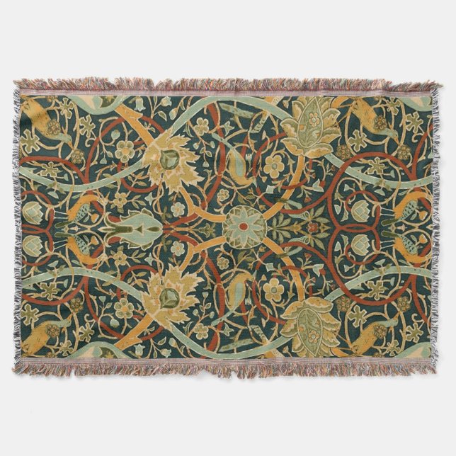 Manta Patrón de tapiz del bosque de William Morris: Vint (Anverso)