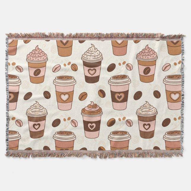 Manta Patrón de taza de café acogedor (12) (Anverso)