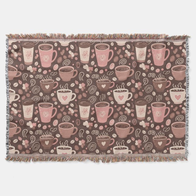 Manta Patrón de taza de café acogedor (2) (Anverso)