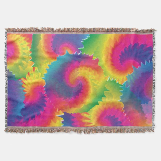 Manta Patrón de tinte de lazo arco iris de Guay (Anverso)
