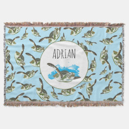 Manta Patrón de tortugas marinas