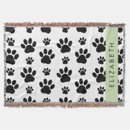 Manta Patrón de traza, garras de perro, negro y blanco, 