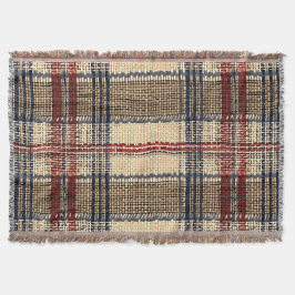 Manta Patrón de trenzado con tejado de marina y crema