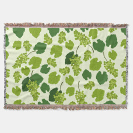 Manta Patrón de uvas y hojas de uva