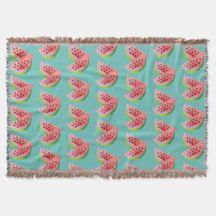 Manta Patrón de verano de la sandía de color de agua Par