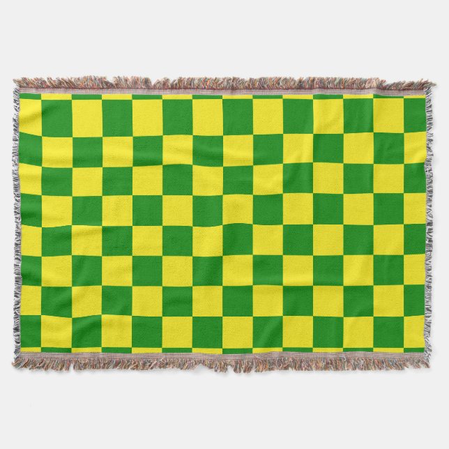 Manta Patrón de verificación verde amarillo (Anverso)