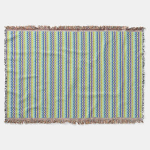 Manta Patrón de zigzag de Chevron en colores azul verde
