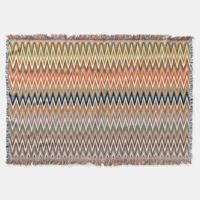 Manta Patrón de zigzag multicolor (Anverso)