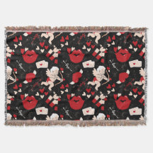 patrón día de San Valentín en el fondo negro