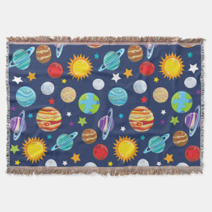 Manta Patrón espacial, planetas, estrellas, cosmos, gala